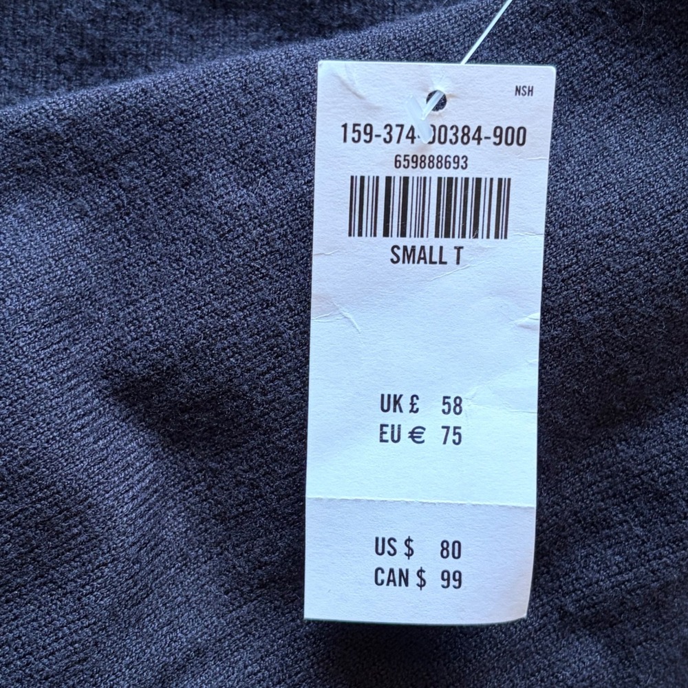 Abercrombie & Fitch Classic Black Long Sleeve Sweater Dress Women Small NWT Tall - Picture 5 of 7